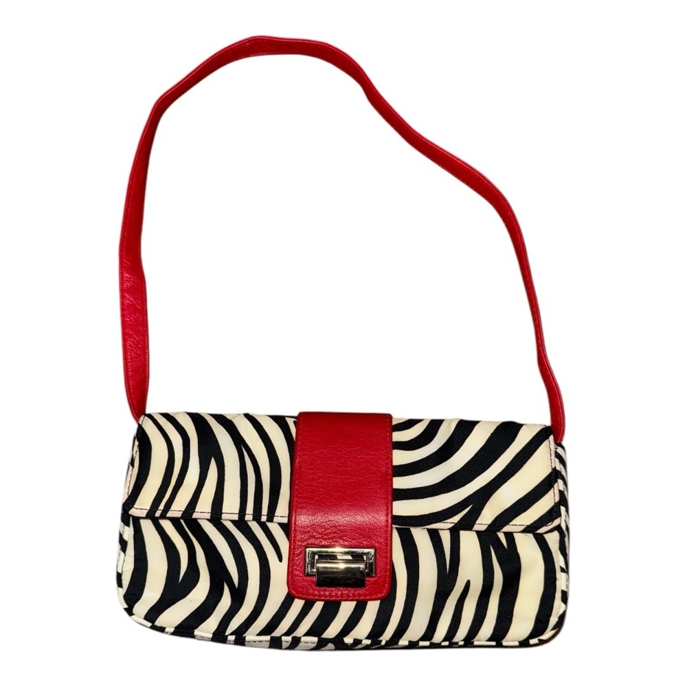 Red & Black Zebra Print Shoulder Bag